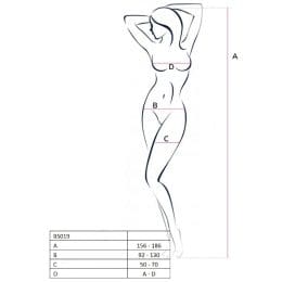 PASSION - WOMAN BS019 BODYSTOCKING BLACK ONE SIZE 2